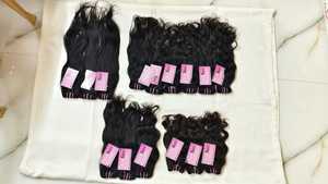 Cheveux Indiens Bruts, Donneur Unique, Remy, Double Trame Faite à la Machine, Ondulation Naturelle, 100g pour 22 Pouces, Extension de Cheveux du Sud de l'Inde - Product Image 5