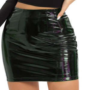 Jupes en cuir pour femmes, couleur unie et motif uni, 2026, meilleure qualité, jupes en cuir pour femmes, hiver, décontractées, respirantes - Product Image 2