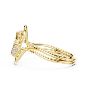 Anillo de Diamante Real Certificado en Oro de 14K, Corte Redondo, Estilo Romántico, Baño de Rodio, Certificado IGI, 0.07ct, Calidad IJ-SI - Product Image 2