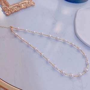 Collier de perles en or 18 carats, modèle classique polyvalent pour les trajets quotidiens, perles fines en cuir de 11 à 12 mm, forme de perle à forte luminosité - Product Image 2