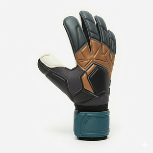 Football Goalkeeper Gloves Leather Full Finger Non-Slip Palm <b>Adjustable</b> Wrist <b>Strap</b> Unisex Sports Protection - Product Image 2