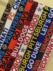 Handmade Beaded <b>Straps</b>. College , University Gamedays <b>Straps</b> With Clear Bag - Product Image 2