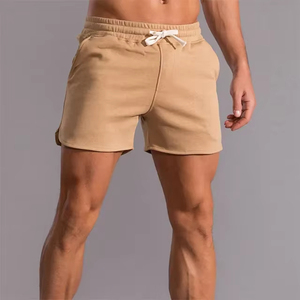 Shorts décontractés pour hommes, taille haute élastique, respirants, amples, courts, en tricot, 100% coton - Product Image 5