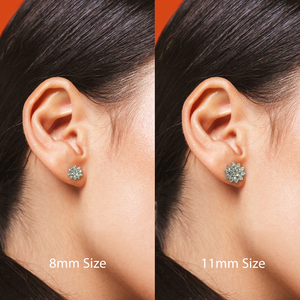 Hip Hop <b>Earrings</b> 925 Sterling Silver VVS Round Brilliant Cut <b>Moissanite</b> Diamond Handmade Setting For Women's <b>Earrings</b>` - Product Image 5