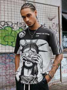 T-shirt Hip Hop Oversize en Maille Sublimée Personnalisée avec Numéro 07, Style Streetwear, Fournisseur Américain OEM - Product Image 5