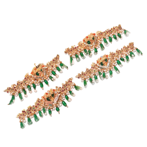 Kemp Armlets with Green Beads-Fashion Body Jewelry - Product Image 3