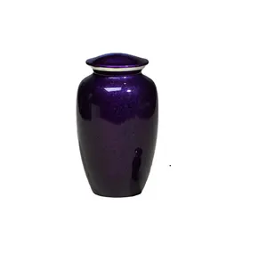 Funeral Collectable Oversized Keepsake Urn New Imperial Purple Table deco Cremation Urn For Adults Aluminium Urn American Style
