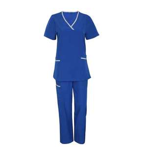 Uniformes Médicos Casuales de Verano para Mujer, Cuello en V, Elásticos, para Hospital, Clínica Dental, Venta al Por Mayor - Product Image 3