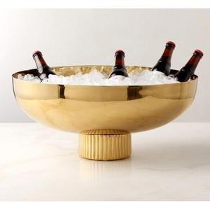 Seau à glace de luxe doré, bol à champagne, refroidisseur à vin en acier inoxydable, bac à boissons, fournitures modernes pour bar à domicile, restaurant, fête - Product Image 6