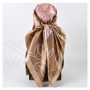 NORTH APPROACH Women's <b>Square</b> <b>Silk</b> <b>Scarf</b> Floral Print Elegant Multi-Functional Fashion Accessory All Seasons - Product Image 2