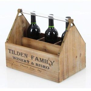 Portable Wooden Bottle Holder For Dining Table Wine Bottle Organizer Solid Wood Rack For <b>Kitchen</b> Counter <b>Storage</b> - Product Image 3