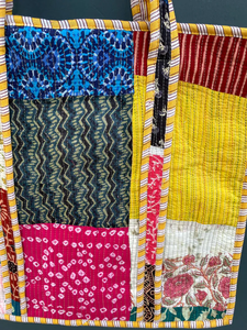 Bolso Tote Acolchado de Algodón con Estampado Artesanal, Cierre de Cremallera, Portátil, para Viajes de Verano, Bolso de Hombro para Compras Diarias - Precio al por Mayor - Product Image 2