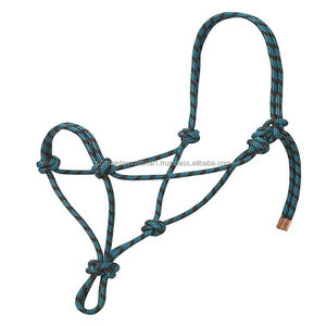 Licol de cheval en nylon doux avec plomb Corde colorée confortable de style selle occidentale pour une manipulation facile - Product Image 1