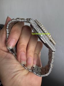 Montre automatique mécanique 41 mm avec diamants Moissanite pour hommes et femmes, style Iced Out D VVS, analogique, cadeau idéal pour les fans de Hip Hop et rappeurs - Product Image 4