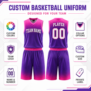 Uniforme de Baloncesto Personalizado, Conjunto de Camiseta y Pantalones Cortos Sublimados Transpirables con Logotipo, Nombre y Número Personalizados - Product Image 3