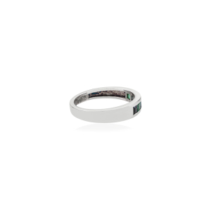 Anillo de media eternidad minimalista de plata de ley 925 con baño de rodio para mujer, venta al por mayor, para compromiso, boda o fiesta - Product Image 5