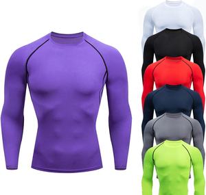 Camisetas Deportivas Personalizadas de Manga Larga para Correr, Camisetas de Baloncesto de Secado Rápido, Camisetas de Compresión, Ropa Deportiva para Hombre - Product Image 2