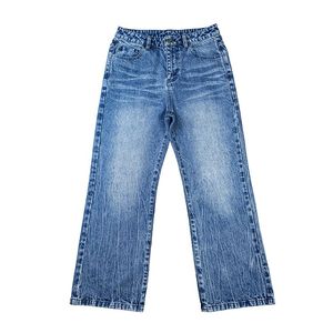 Pantalones Cargo de Mezclilla con Lavado Ácido, Corte Ancho, Cintura Alta, 100% Algodón para Hombre - Product Image 1