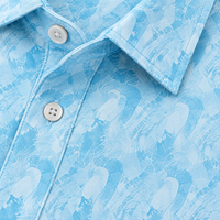Chemise de golf décontractée pour homme, en maille imprimée de qualité supérieure, à manches courtes, respirante, en mélange de polyester, coupe ajustée, avec poche et logo personnalisé
