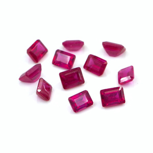 Rubis naturels de Bangkok, octogones calibrés 3x4mm, pierres précieuses de rubis naturelles facettées pour la fabrication de bijoux, prêtes à l'emploi - Product Image 1