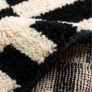 Alfombra Moderna a Cuadros Blancos y Negros, Alfombra Geométrica con Diseño de Cuadros, Hecha a Mano, para Decoración de Sala de Estar y Dormitorio - Product Image 6