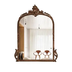 Modern Design Furniture Gold Metal Decorative Wall Mirror For Bathroom Hotel Villa Living Room Wall Mirrors for Makeup