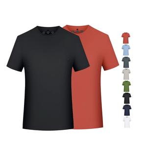 Camiseta de Cuello Redondo con Dobladillo Curvo de Alta Calidad para Hombre, Corte Ajustado, Personalizable con Logotipo, Camisetas Lisas para Hombre, 100% Algodón - Product Image 1