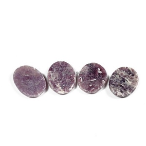 หินคริสตัลธรรมชาติหินพลอย lepidolite กังวลสำหรับนวดนิ้วหัวแม่มือสีสันสดใสรักษาแบบรัก - Product Image 4