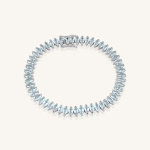 Bracelet en aquamarine en argent sterling 92,5 KLSB-20647 - Product Image 2