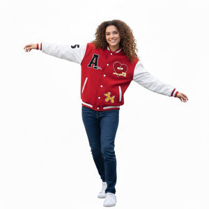 Veste universitaire brodée de qualité supérieure personnalisable, manches en cuir et laine de haute qualité, design tendance, veste universitaire unisexe - Product Image 4