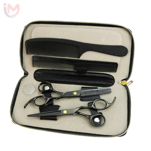 Kit professionnel de ciseaux de coiffure pour coupe et effilage des cheveux, 6,5 pièces, haute qualité, bords tranchants, kits de barbier avec peigne, OEM - Product Image 6