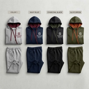 Plus Size Men Tracksuit Set <b>Zip</b> Up Hoodie <b>Jogger</b> Pants 2 Piece Sportswear Outfit Spring Casual Wear - Product Image 5