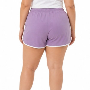 Plus Size <b>Women</b> Custom Color Mid <b>Waist</b> <b>Shorts</b> Solid Color Casual Summer <b>Elastic</b> <b>Waist</b> Loose Eco-Friendly Quick Dry Breathable - Product Image 1