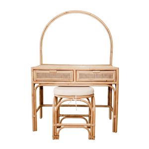 Bureau de maquillage en rotin naturel, vente en gros, prix bas, directement de l'usine au Vietnam, OEM ODM acceptés - Product Image 1