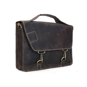 Élégante mallette pour ordinateur portable en cuir véritable pour les voyages d'affaires et le transport au bureau à prix réduit - Product Image 1