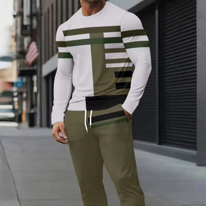 Nuevo Conjunto Deportivo de Verano para Hombre, Estilo Hip Hop, 100% Algodón, Corte Regular, Casual, Sólido, Transpirable y Ligero - Product Image 5