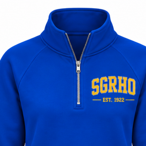 Sigma Gamma Rho Women's University <b>Half</b> <b>Zip</b> Sweatshirt Blue Greek Letter Graphic Pullover Casual Sorority Campus Fashion Custom - Product Image 5