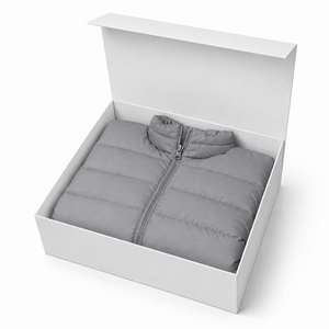 Doudoune en polyester avec logo frontal, vente en gros, doudoune rouge pour homme, col montant, fermeture éclair, coupe-vent, vêtement d'hiver décontracté - Product Image 6