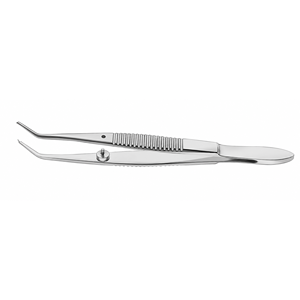 Pinzas Rectas Troutman Superior con Dientes Angulados de Acero Inoxidable, Instrumento Quirúrgico Oftálmico para Microcirugía - Product Image 2