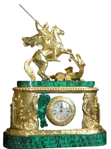 Malachite hiện đại thạch anh bàn đồng hồ sang trọng nhịp điệu với bản chất vượt thời gian màu xanh lá cây bản chất màu xanh lá cây - Product Image 5