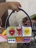 Tas Selempang Bordir Bohemian Modern India Buatan Tangan dengan Manik-Manik, Ringan, Kapasitas Besar, Tas Wanita untuk Acara Malam