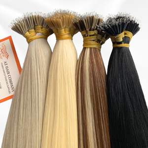 En gros Double Dessiné Nano Anneau Cheveux Cuticule Aligné Remy Pré Collé Nano Pointe Extensions de Cheveux Humains Longue Tenue - Product Image 2