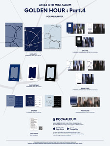 ATEEZ Golden Hour Part.4 Mini Album POCAALBUM Ver. Un journal Z Edition, musique pop coréenne, couverture en papier, pour tous les âges, KR - Product Image 6