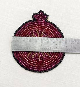Set of 6 handmade beaded pomegranate coasters - Product Image 3