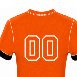 เสื้อฟุตบอลสีส้มแขนสั้นระบายอากาศได้ดีชุดทีมกีฬาชุดฝึกซ้อมชุดกีฬา - Product Image 4