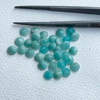 6mm Naturel Bleu Amazonite Ronde Coupe Facettes Gemme En Gros Cristal Lâche Pour Bague Boucle D'oreille Collier Fabrication De Bijoux Fournisseur