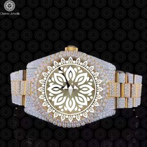 Reloj de Lujo Charm Jewels con Caja de Acero Inoxidable, Movimiento de Cuarzo Analógico, Cristal de Zafiro, Esfera Redonda de 40 mm, Unisex - Product Image 1