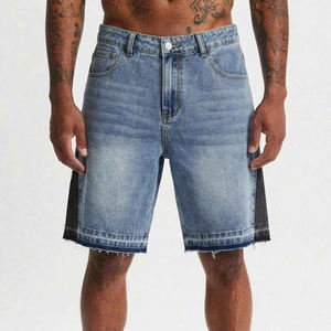 Pantalones Cortos de Mezclilla para Hombre, Estilo Casual Urbano, con Bolsillos en Color Contrastante, Tendencia Primavera-Verano - Product Image 1