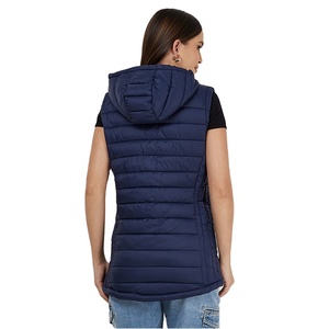 OEM Custom Logo Regular Quilted Knitted 100% Polyester Women's Sleeveless Slim Fit Breathable Winter <b>Jackets</b> - Product Image 6
