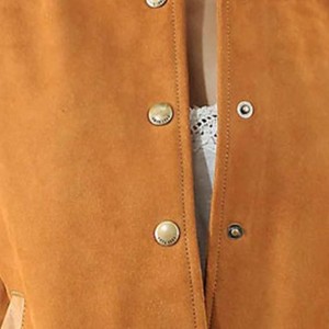 Women's <b>Suede</b> Blazer Button Up Collar Solid Color Autumn Style Single Breasted <b>Jacket</b> Sample Service Available - Product Image 3